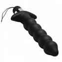 Wireless black vibrating anal beads remote