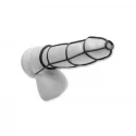 Siliconowy pierściń z nasadką w kształcie klatki - Cockcage and Ring Set Blk