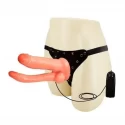 Ultra Passionate Double Harness Flesh Vibrating