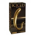 Luksusowy, szklany masażer do punktu G lub P Icicles G03 Gold Edition