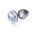 Bejeweled annodized stainless steel plug - colbalt