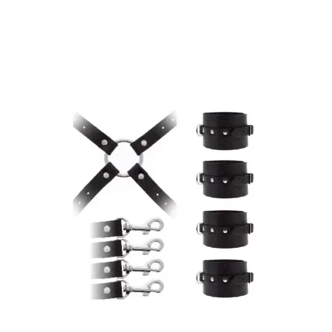 GP LEATHER HOG TIE CUFF SET