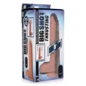 Vibrating & Thrusting XL Dildo with Suction Cup and Balls - Beige
