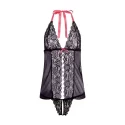 BARELY BARE OPEN FRONT BABYDOLL BLACK