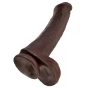 Anatomiczne dildo z jądrami King Cock (2 kolory)