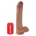 Anatomiczne dildo z jądrami King Cock (2 kolory)