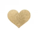 Flash Heart Nipple Stickers - Gold