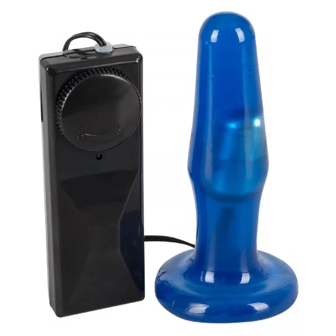 Korek analny z wibracjami Blue Plug