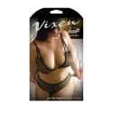 Mesh 2-Piece Bra Set - Black