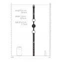 Breathable ball gag - with roughend denim straps
