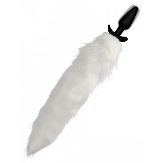 Vibrating Narrow Anal Plug With Tail - Fox