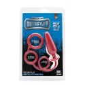 MENZSTUFF 3,5INCH DOUBLE RING ANAL PLUG RED