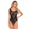 Floral lace high cut teddy