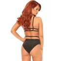 Lurex opaque bra and bottom