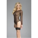 PENELOPE SHEER LONG SLEEVE BODYSUIT, L
