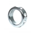 Pierścień-Metal Cock Ring with Cristal Diamonds Small