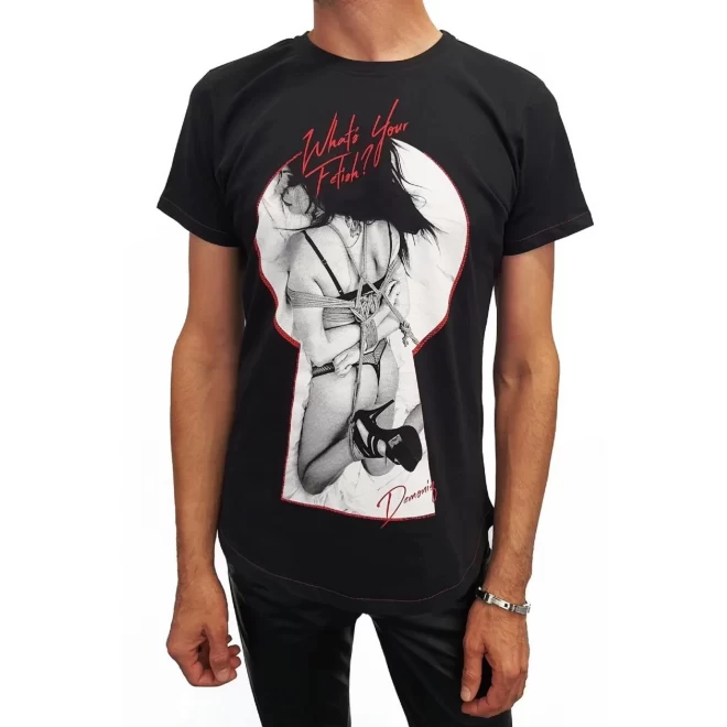 T-shirt czarny z nadrukiem Demoniq