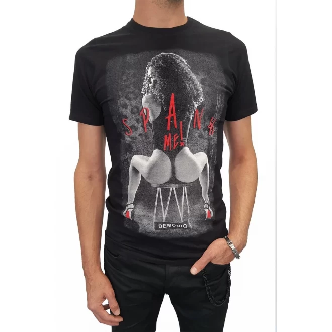 T-shirt czarny z nadrukiem Demoniq