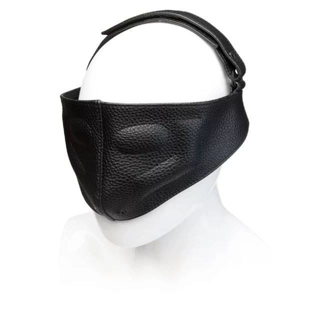 Leather blinding mask - black