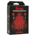 Chain silicone nipple alligator with heavy chain - black met