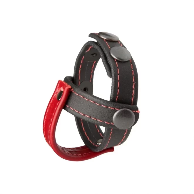 Cock & ball sub presenter - black | red