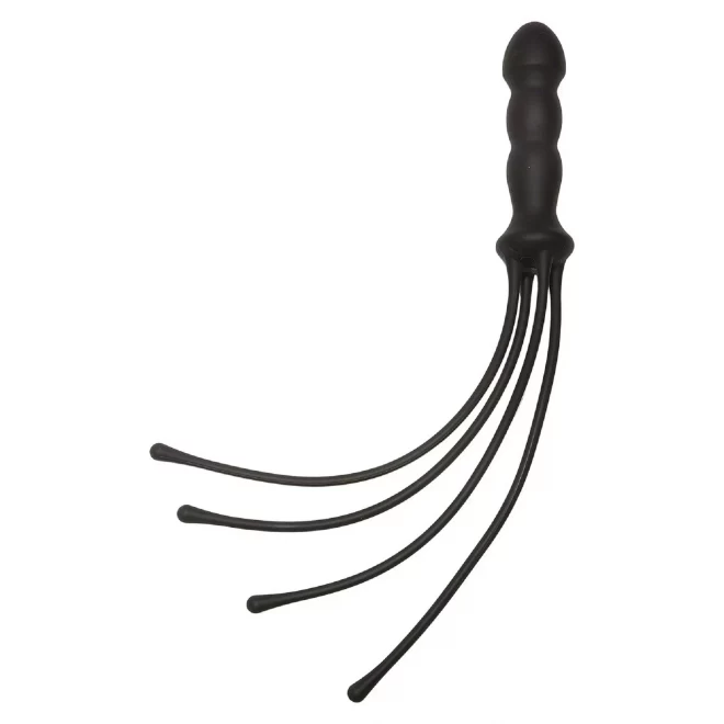 The quad silicone whip - black