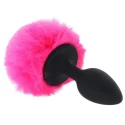Happy rabbit bunny tail butt plug black small