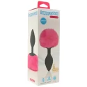 Happy rabbit bunny tail butt plug black small