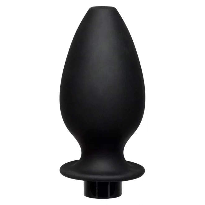 Flow fill silicone anal douche accessory - black