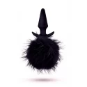 TEMPTASIA BUNNY TAIL POM PLUG BLACK