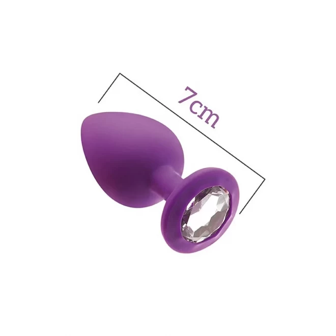 MAI No.47 ANAL PLUG WITH STONE S PURPLE