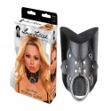 Skórzana obroża z nitami Lux Fetish Leather Posture Collar