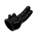 Power head double finger wand massager head Transparent