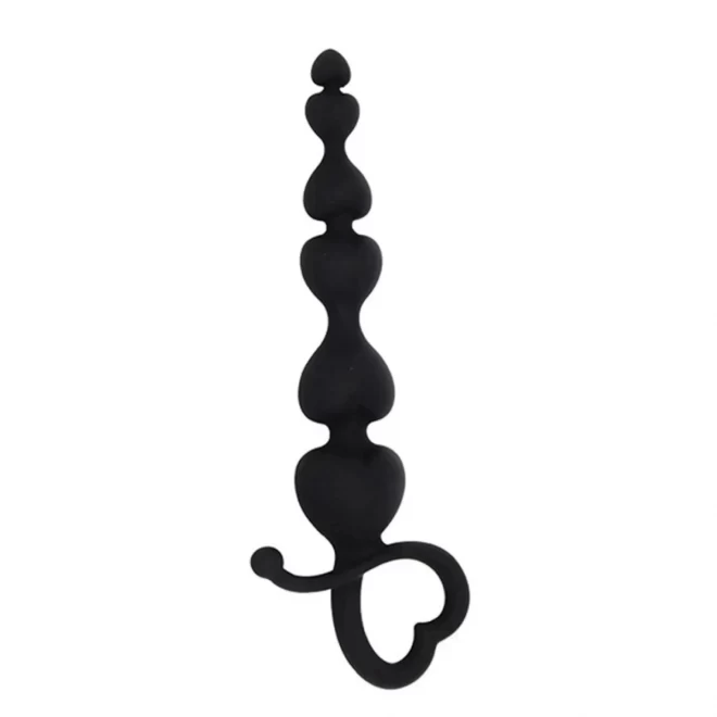 MAI No.79 ANAL BEADS HEART BLACK