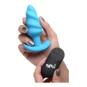 21x vibrating silicone swirl butt plug with remotel