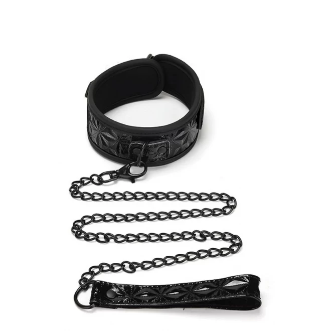 WHIPSMART DIAMOND COLLAR AND LEASH BLACK