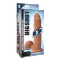 9 inch vibrating remote control silicone dildo with balls - fles
