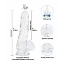Crystal Addiction - Transparent Dildo - 18 cm