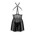 Nettsy babydoll i stringi czarna s/m