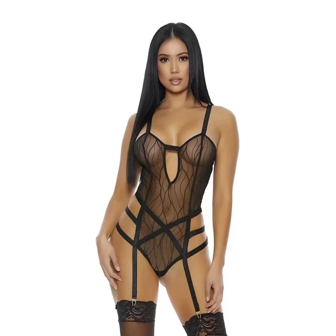 See you peeking mesh teddy