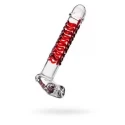 Dildo, transparent, glass, 16 cm