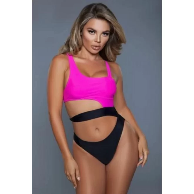 Clara Swimsuit - Black/Pink
