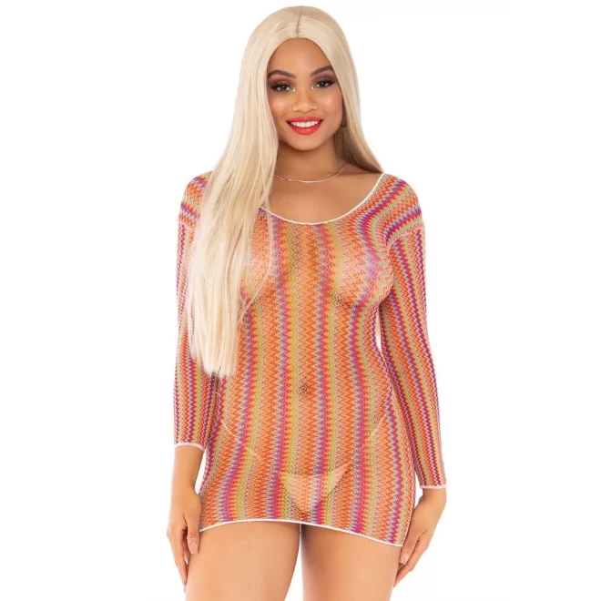 Zigzag multicolour mini dress