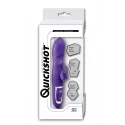 Wibrator ze stymulatorem łechtaczki Quickshot - Kolor - fioletowy