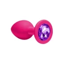 Anal Plug Emotions Cutie Medium Pink dark purple crystal