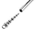 Chain whip with built-in plug - black