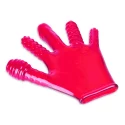 [tpr] finger fuck textured glove - hot pink