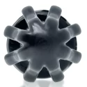 [sil] airhole medium finned buttplug - black