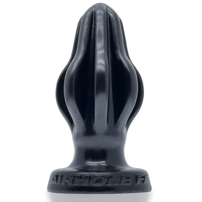 [sil] airhole ff finned buttplug - black