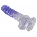 Crystal clear dildo with balls